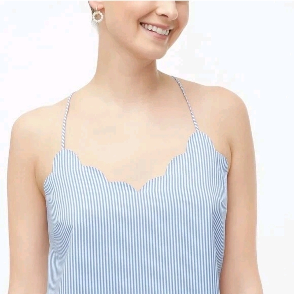 J. Crew Blue Striped Camisole Top